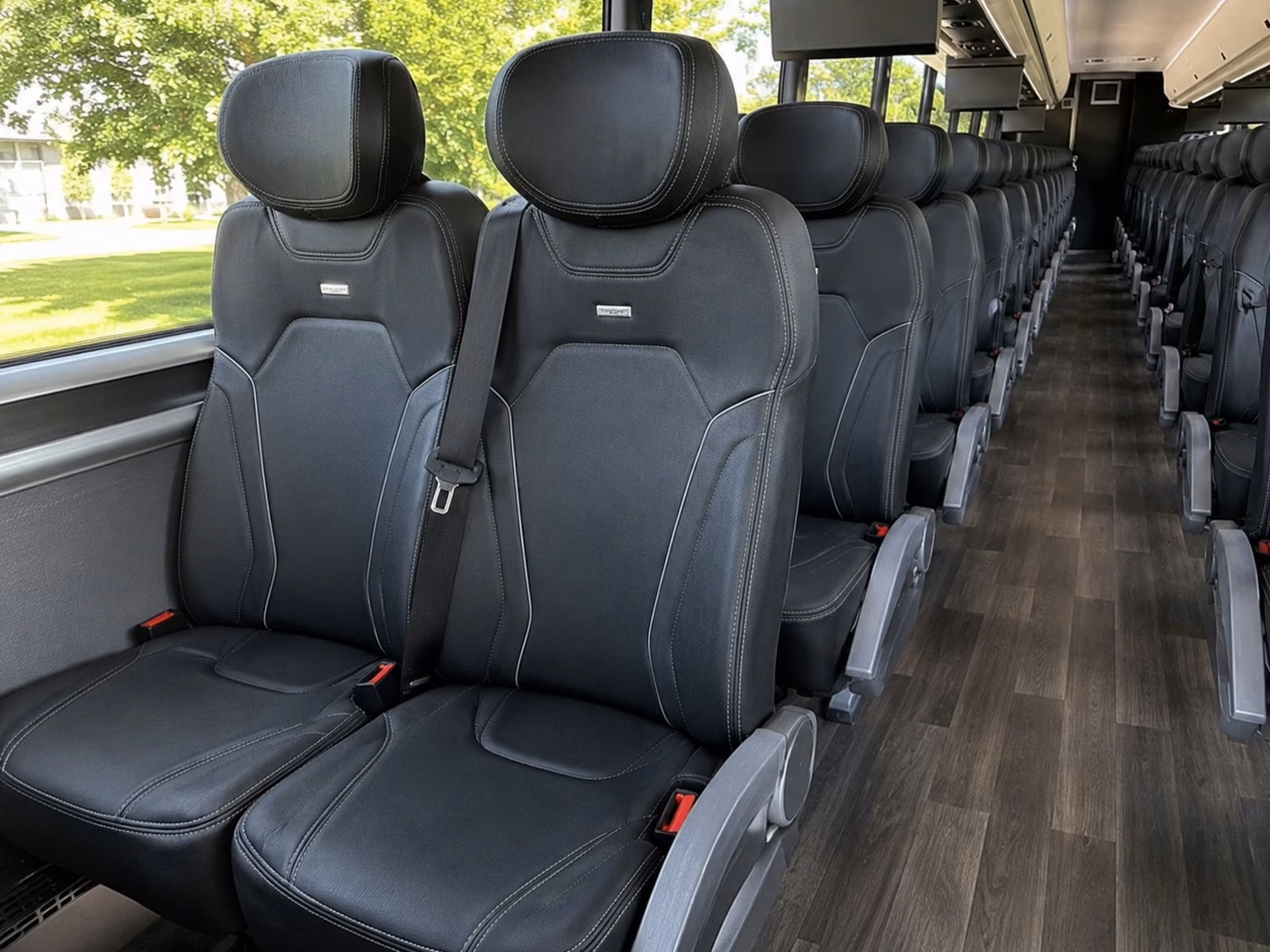 virginia beach charter bus rental interior